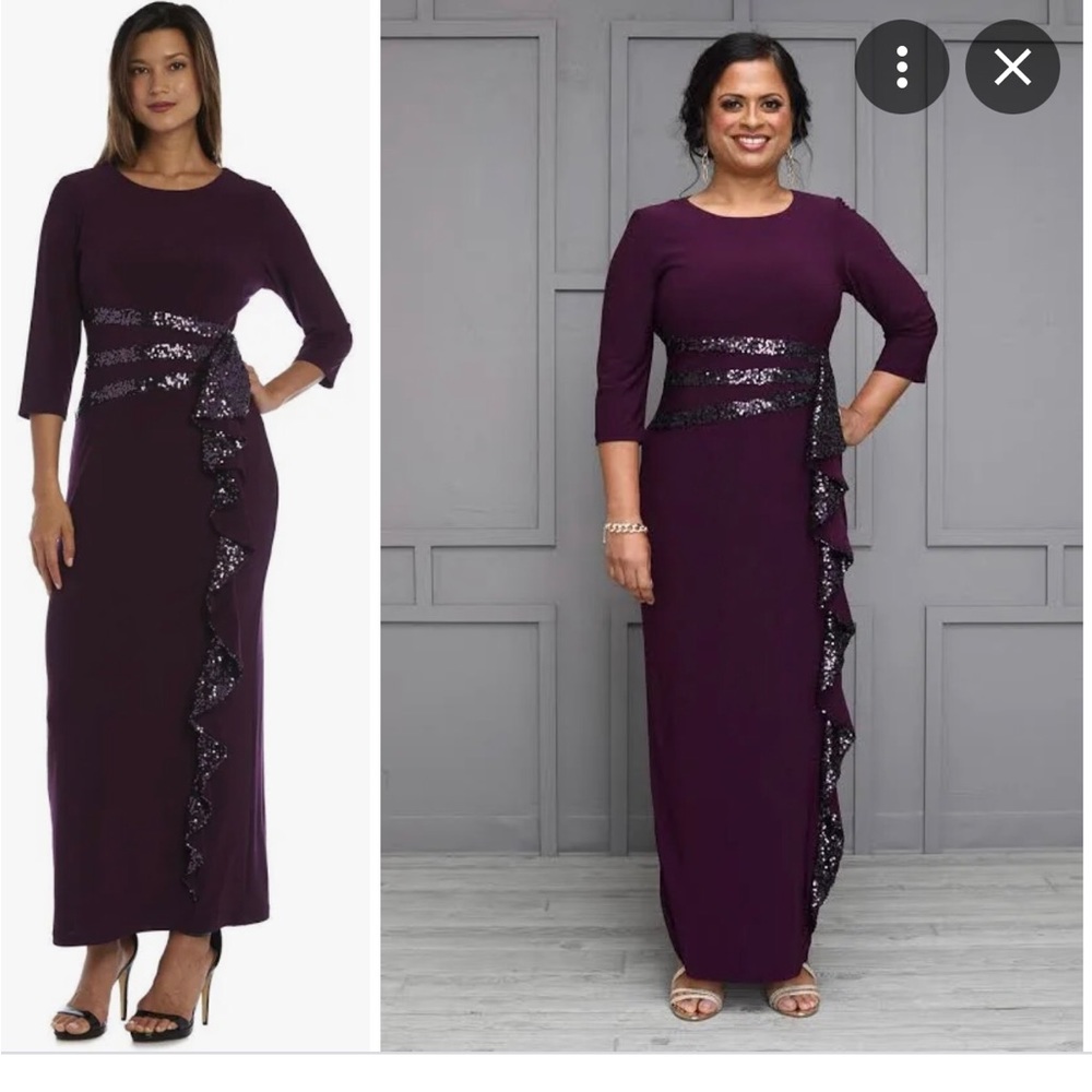 Beautiful gown, never worn was wrong size zippered back
